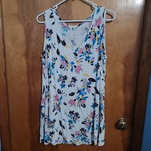 Lane Bryant Multicolor Floral Tank Top